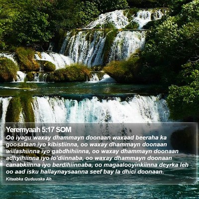 Yeremyaah 5:17 SOM Bible Verse Image