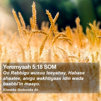 Yeremyaah 5:18 SOM Bible Verse Image