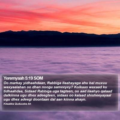 Yeremyaah 5:19 SOM Bible Verse Image