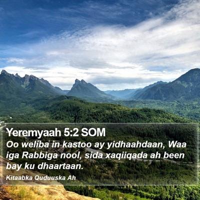 Yeremyaah 5:2 SOM Bible Verse Image