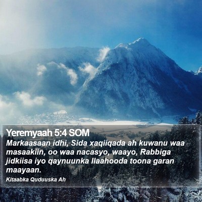 Yeremyaah 5:4 SOM Bible Verse Image
