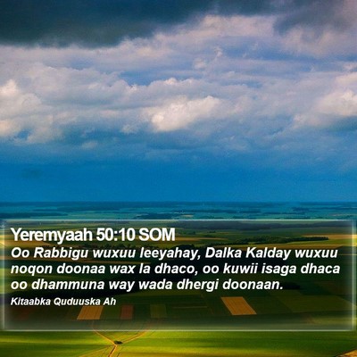 Yeremyaah 50:10 SOM Bible Verse Image