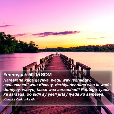 Yeremyaah 50:15 SOM Bible Verse Image