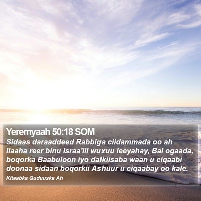 Yeremyaah 50:18 SOM Bible Verse Image