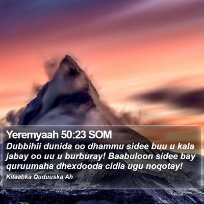 Yeremyaah 50:23 SOM Bible Verse Image