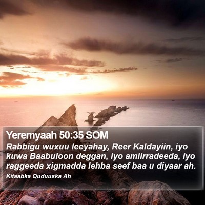 Yeremyaah 50:35 SOM Bible Verse Image