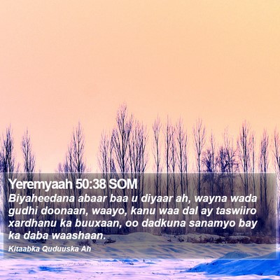 Yeremyaah 50:38 SOM Bible Verse Image