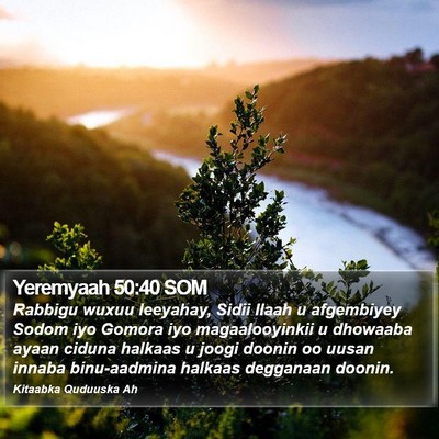 Yeremyaah 50:40 SOM Bible Verse Image