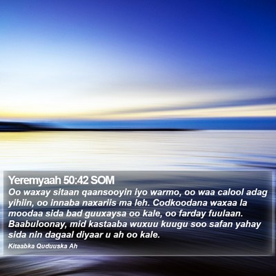 Yeremyaah 50:42 SOM Bible Verse Image