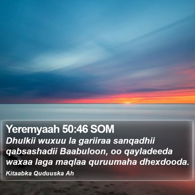 Yeremyaah 50:46 SOM Bible Verse Image