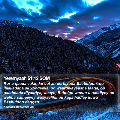 Yeremyaah 51:12 SOM Bible Verse Image