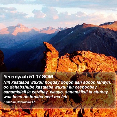 Yeremyaah 51:17 SOM Bible Verse Image