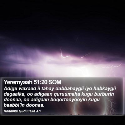 Yeremyaah 51:20 SOM Bible Verse Image