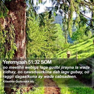 Yeremyaah 51:32 SOM Bible Verse Image