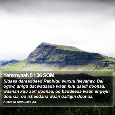 Yeremyaah 51:36 SOM Bible Verse Image