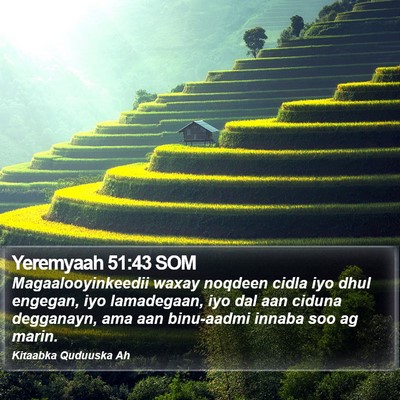 Yeremyaah 51:43 SOM Bible Verse Image