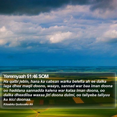 Yeremyaah 51:46 SOM Bible Verse Image