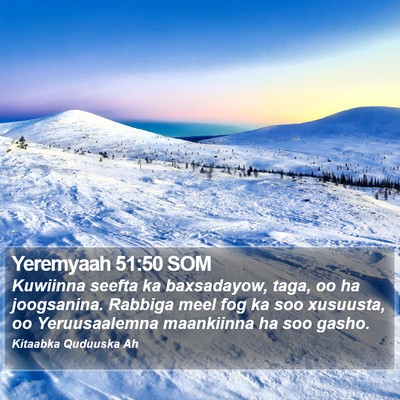 Yeremyaah 51:50 SOM Bible Verse Image