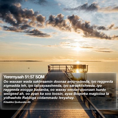 Yeremyaah 51:57 SOM Bible Verse Image