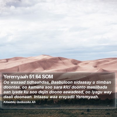 Yeremyaah 51:64 SOM Bible Verse Image