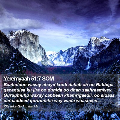 Yeremyaah 51:7 SOM Bible Verse Image