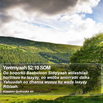 Yeremyaah 52:10 SOM Bible Verse Image