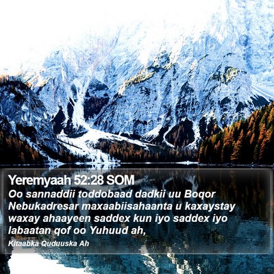 Yeremyaah 52:28 SOM Bible Verse Image