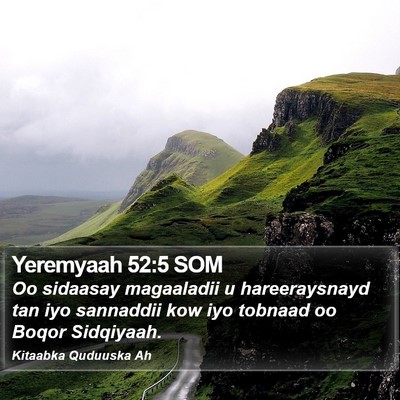 Yeremyaah 52:5 SOM Bible Verse Image