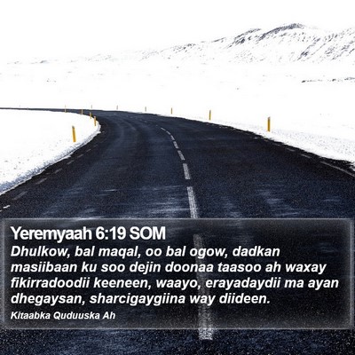 Yeremyaah 6:19 SOM Bible Verse Image