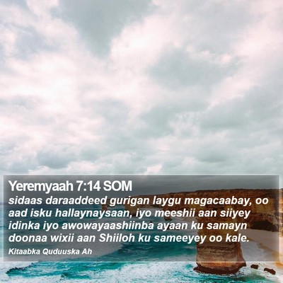 Yeremyaah 7:14 SOM Bible Verse Image