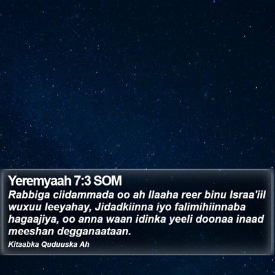 Yeremyaah 7:3 SOM Bible Verse Image