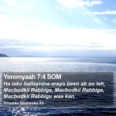 Yeremyaah 7:4 SOM Bible Verse Image