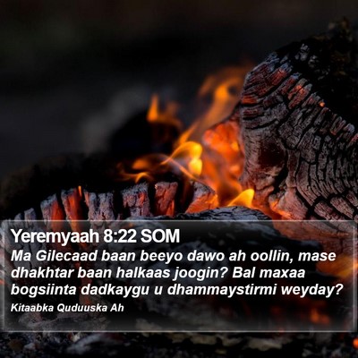Yeremyaah 8:22 SOM Bible Verse Image