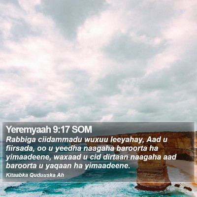 Yeremyaah 9:17 SOM Bible Verse Image