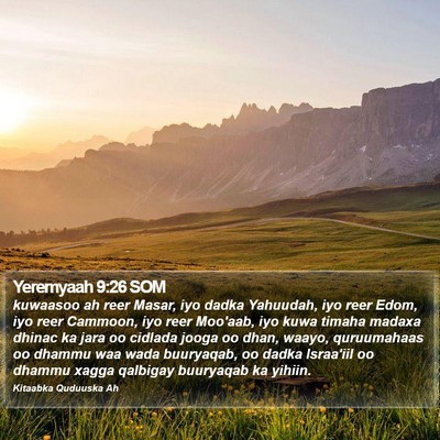Yeremyaah 9:26 SOM Bible Verse Image