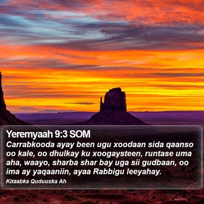 Yeremyaah 9:3 SOM Bible Verse Image