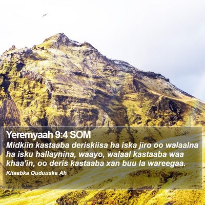 Yeremyaah 9:4 SOM Bible Verse Image