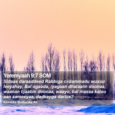 Yeremyaah 9:7 SOM Bible Verse Image