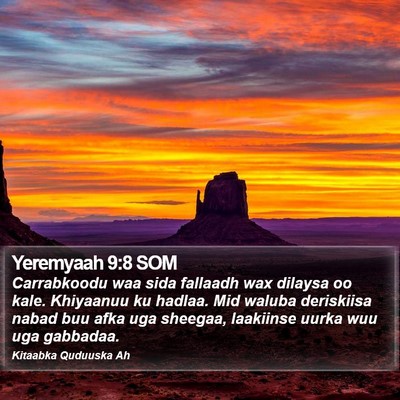 Yeremyaah 9:8 SOM Bible Verse Image