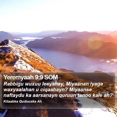 Yeremyaah 9:9 SOM Bible Verse Image