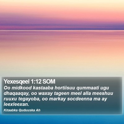Yexesqeel 1:12 SOM Bible Verse Image