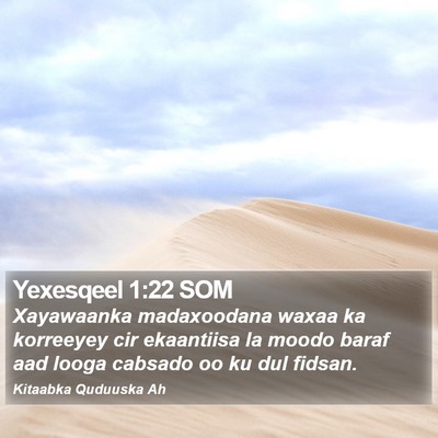 Yexesqeel 1:22 SOM Bible Verse Image
