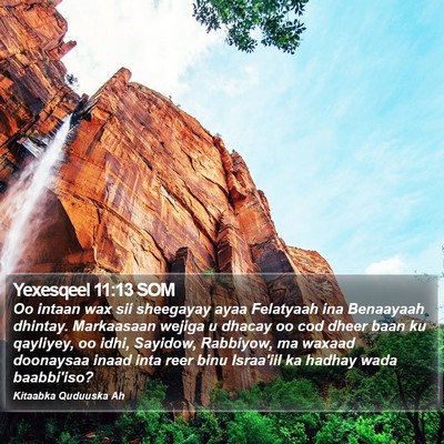 Yexesqeel 11:13 SOM Bible Verse Image