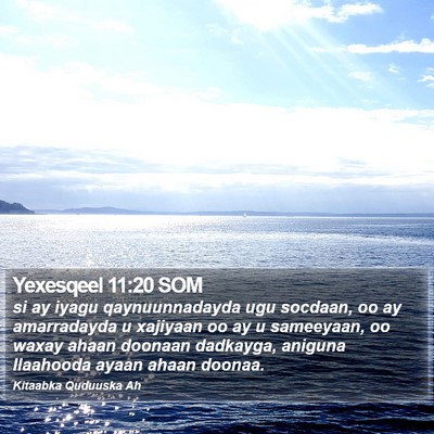 Yexesqeel 11:20 SOM Bible Verse Image