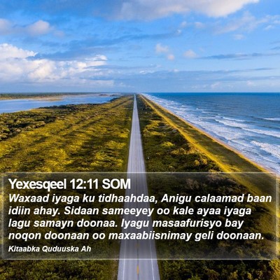 Yexesqeel 12:11 SOM Bible Verse Image