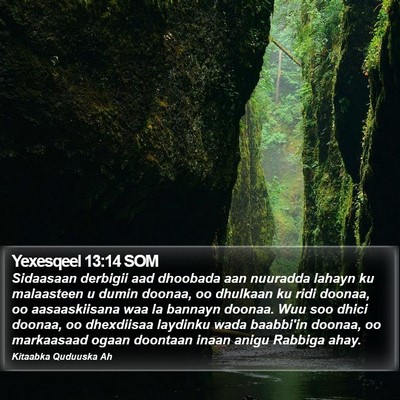 Yexesqeel 13:14 SOM Bible Verse Image