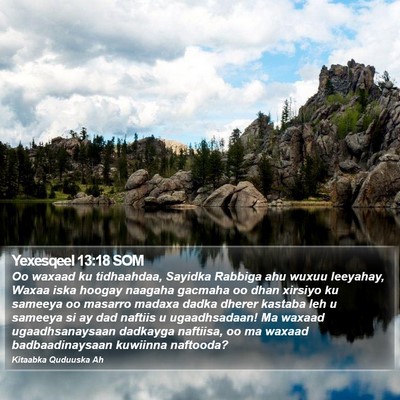 Yexesqeel 13:18 SOM Bible Verse Image