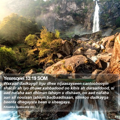Yexesqeel 13:19 SOM Bible Verse Image