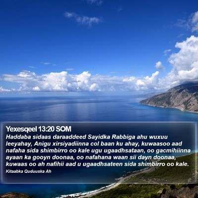 Yexesqeel 13:20 SOM Bible Verse Image