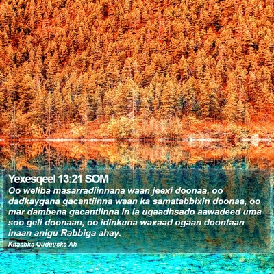 Yexesqeel 13:21 SOM Bible Verse Image